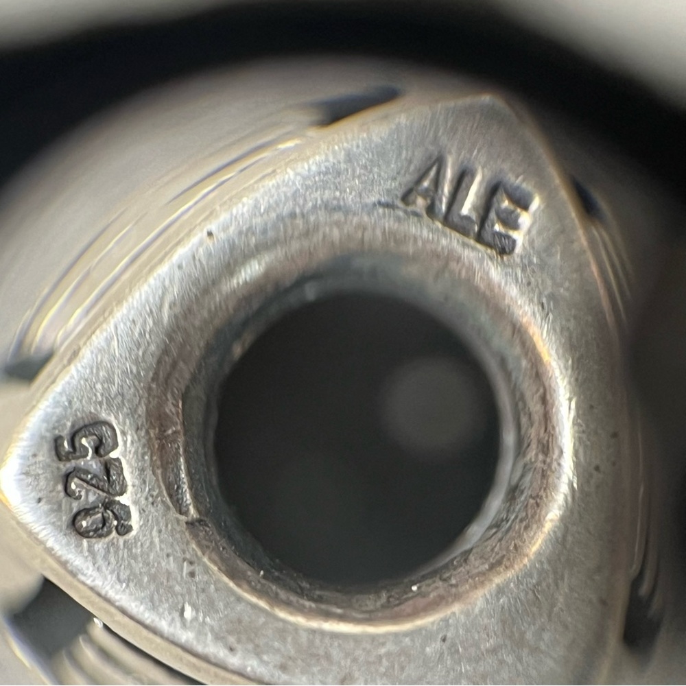 Pandora Letter W Block Triangle Charm Initial Alphabet Sterling Silver 925 ALE - Picture 2 of 3